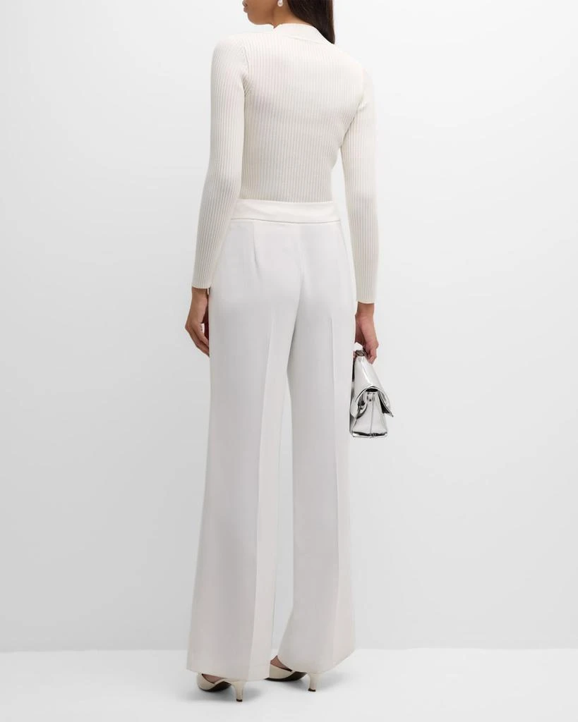 Milly Crystal-Embellished Cutout Knit Top 6