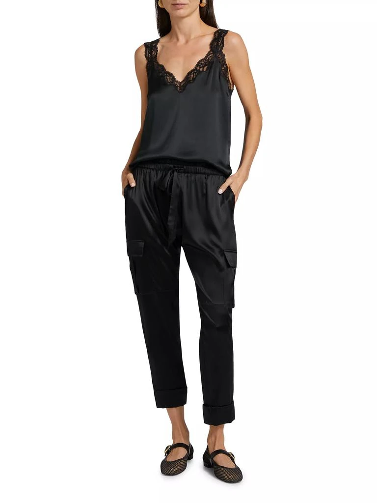 CAMI NYC Carmen Silk Charmeuse Cargo Pants 2