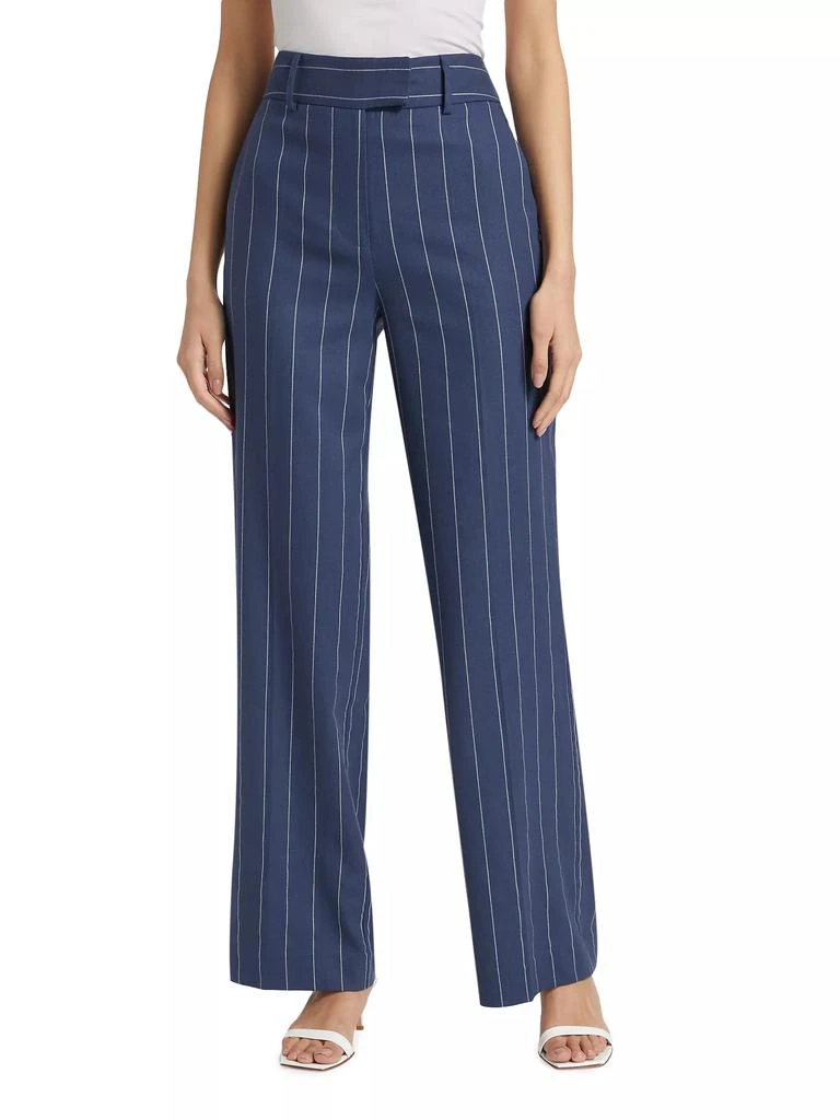 If Only Studio Pinstripe Cotton-Linen Pants 3