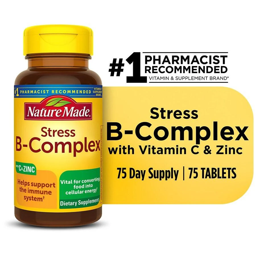 Nature Made Stress B Complex with Vitamin C and Zinc Tablets 6