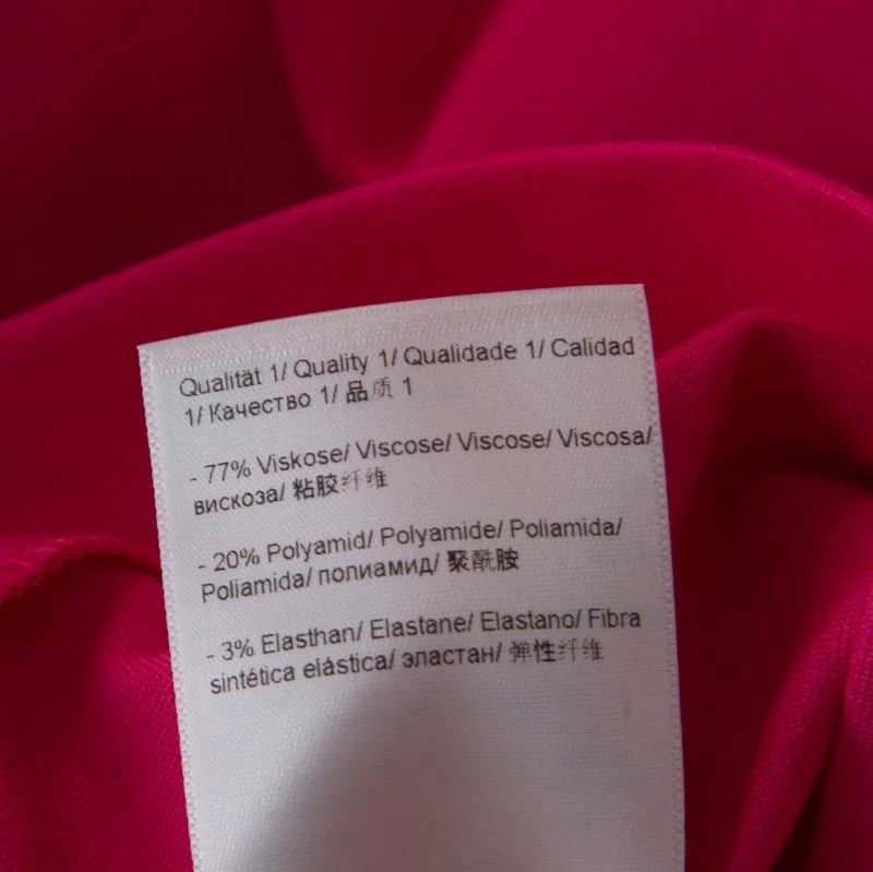 Escada Escada Blossom Pink Knit Gathered Detail Relas Pencil Skirt L 6