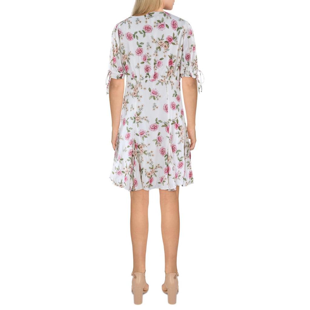 Yumi Kim Womens Floral Print Rayon Fit & Flare Dress