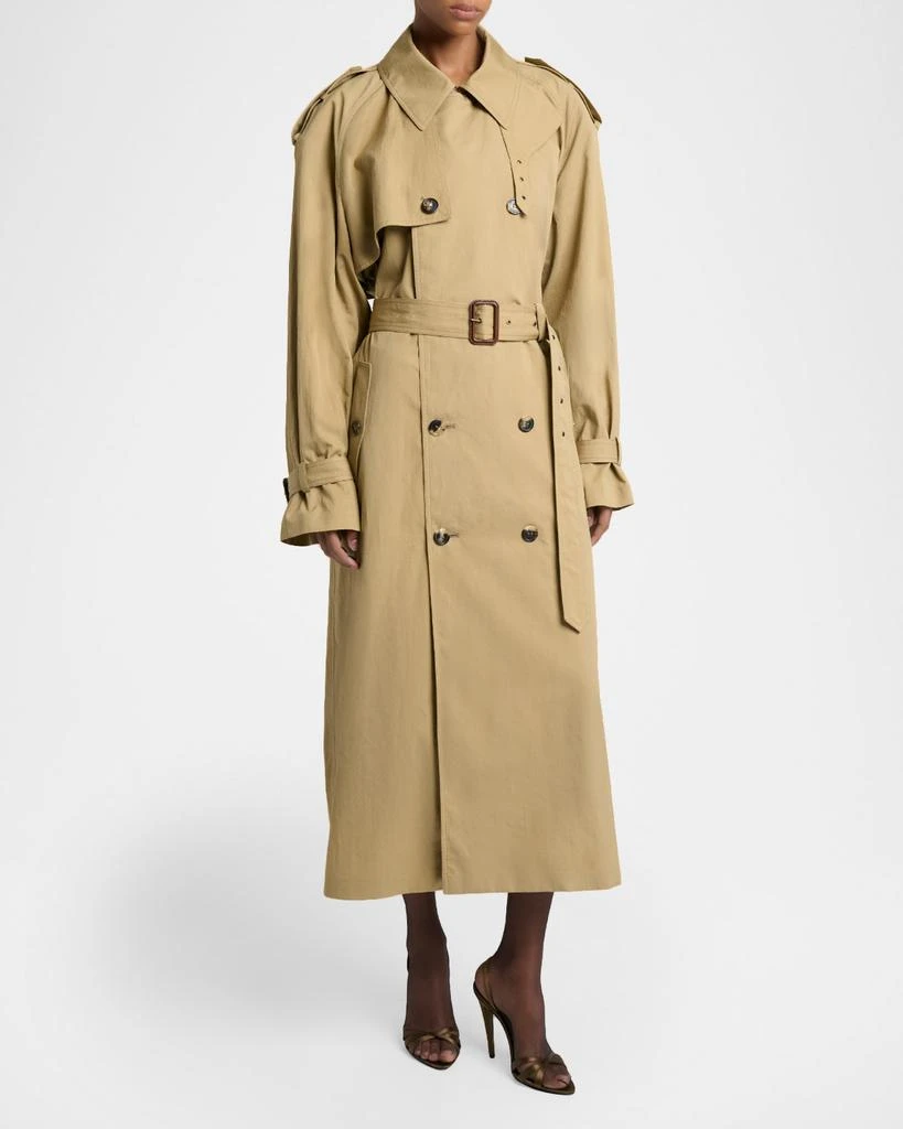 Yves Saint Laurent Belted Double-Breasted Trench Coat 4