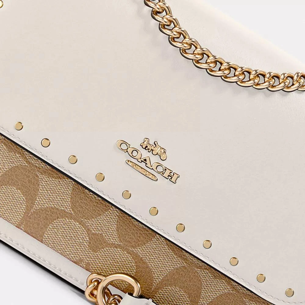 Coach Klare Crossbody Bag In Signature Canvas With Rivets 6