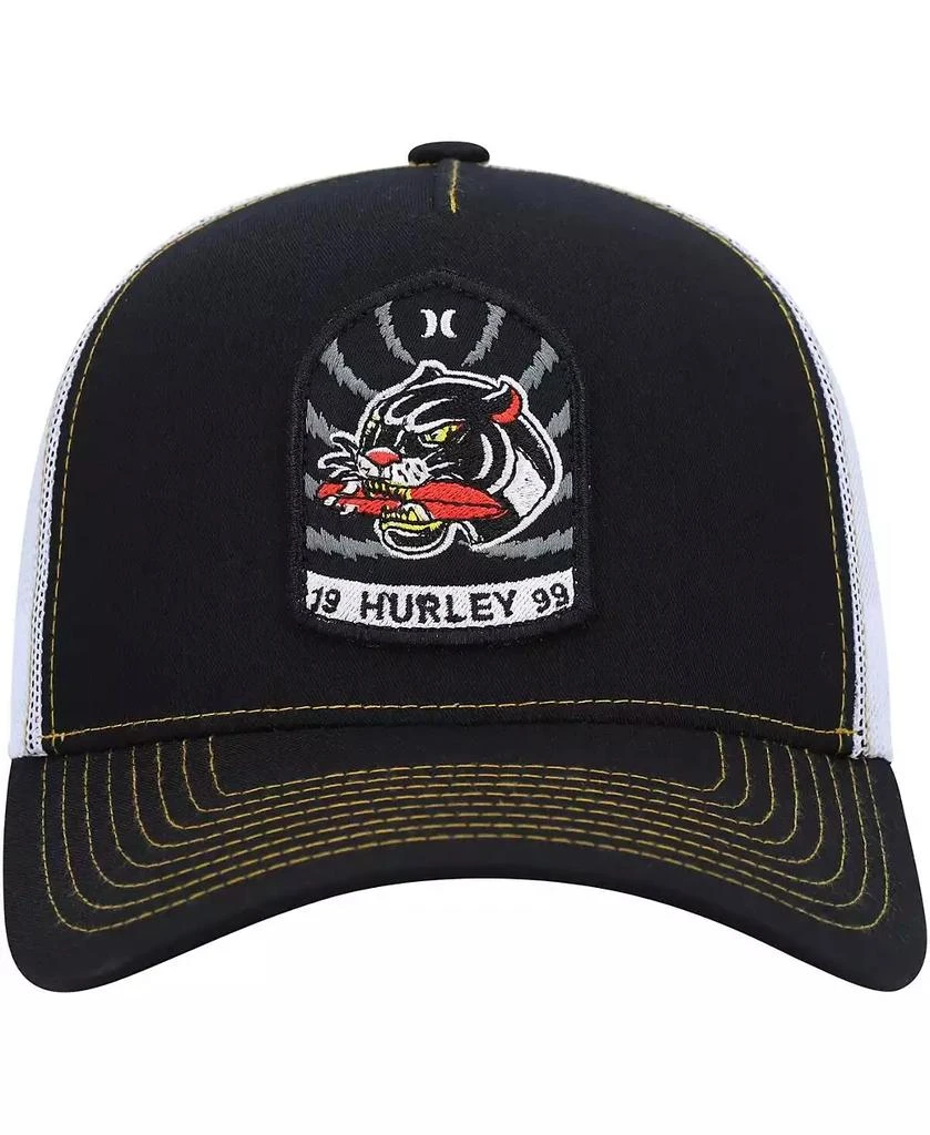 Hurley Men's Black, White Wild Things Trucker Snapback Hat 3