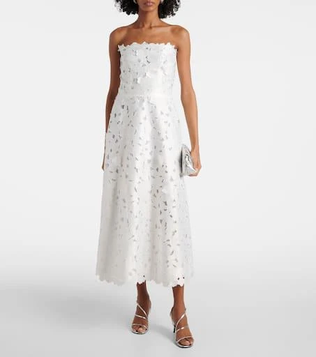 Costarellos Norina satin lace cocktail dress 2