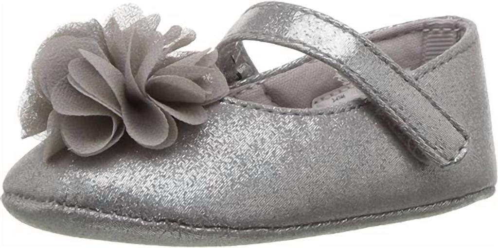Baby Deer Baby Girl's Holiday Shoes In Silver