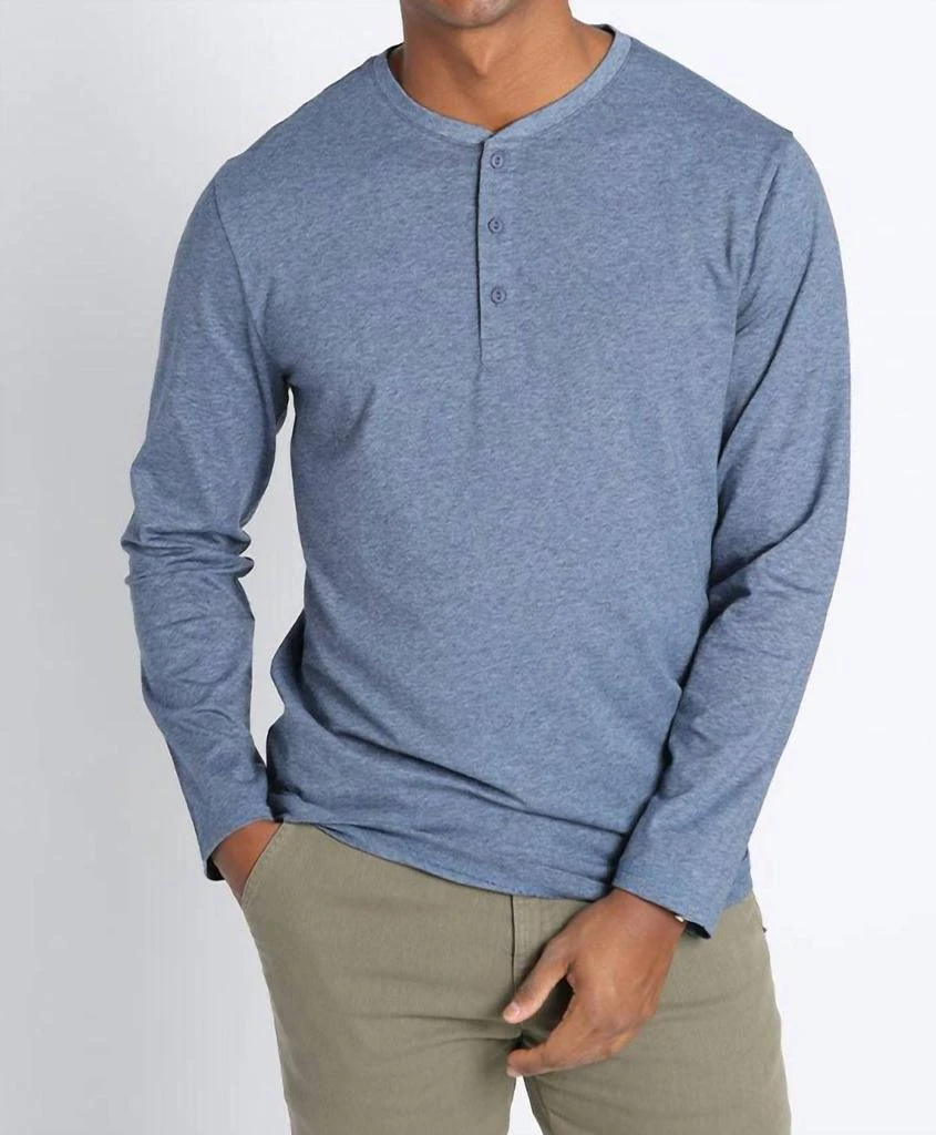 JACHS NEW YORK Jachs New York - Cotton Modal Blend Long Sleeve Henley 1