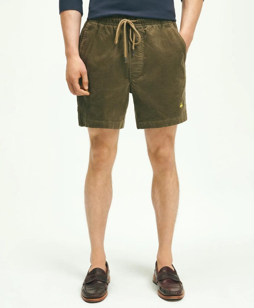 Brooks Brothers Stretch Cotton Drawstring Friday 15-Wale Corduroy Shorts