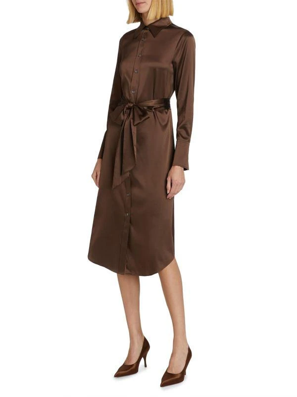 Ramy Brook Victoria Stretch Silk Tie-Waist Shirtdress 3