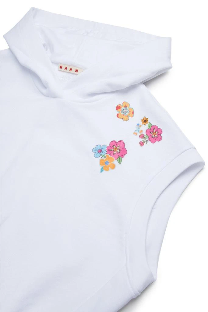 Marni Marni Kids Allover Floral Printed Sleeveless Hoodie 3