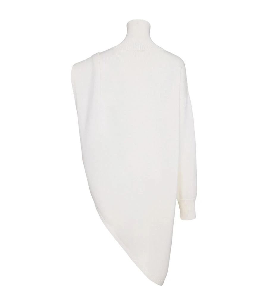 Alaïa Wool Asymmetric Cape Sweater 5