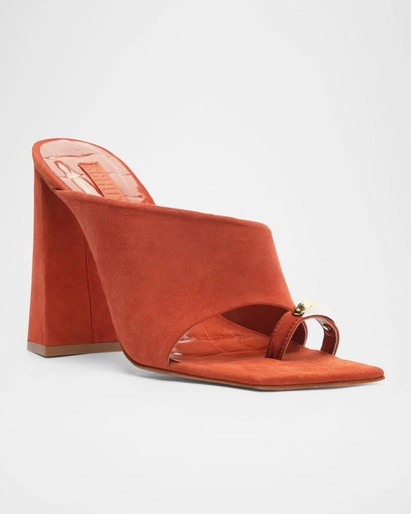 Schutz Jodie Toe-Post Nubuck Sandals 2