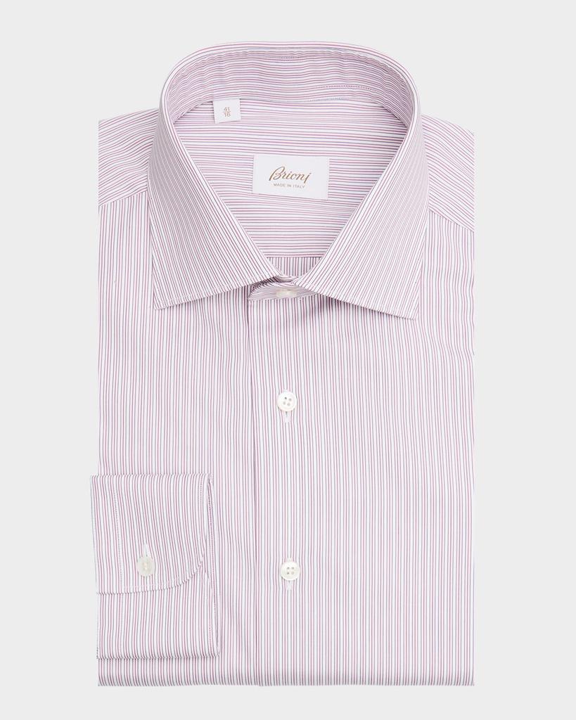 Brioni Men's Cotton Multi-Stripe Classic Fit Dress Shirt