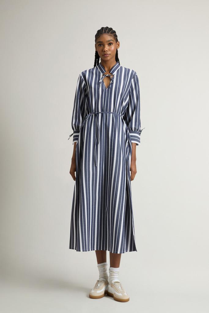 Woolrich Stretch Cotton Dress - Women - Blue