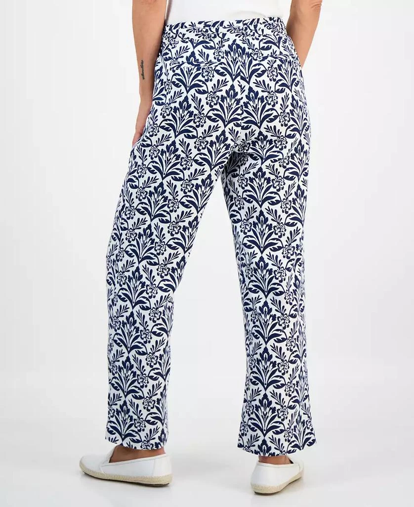 Charter Club Women
s 100% Linen Print Pull-On Wide-Leg Pants, Macy
s Exclusive 3