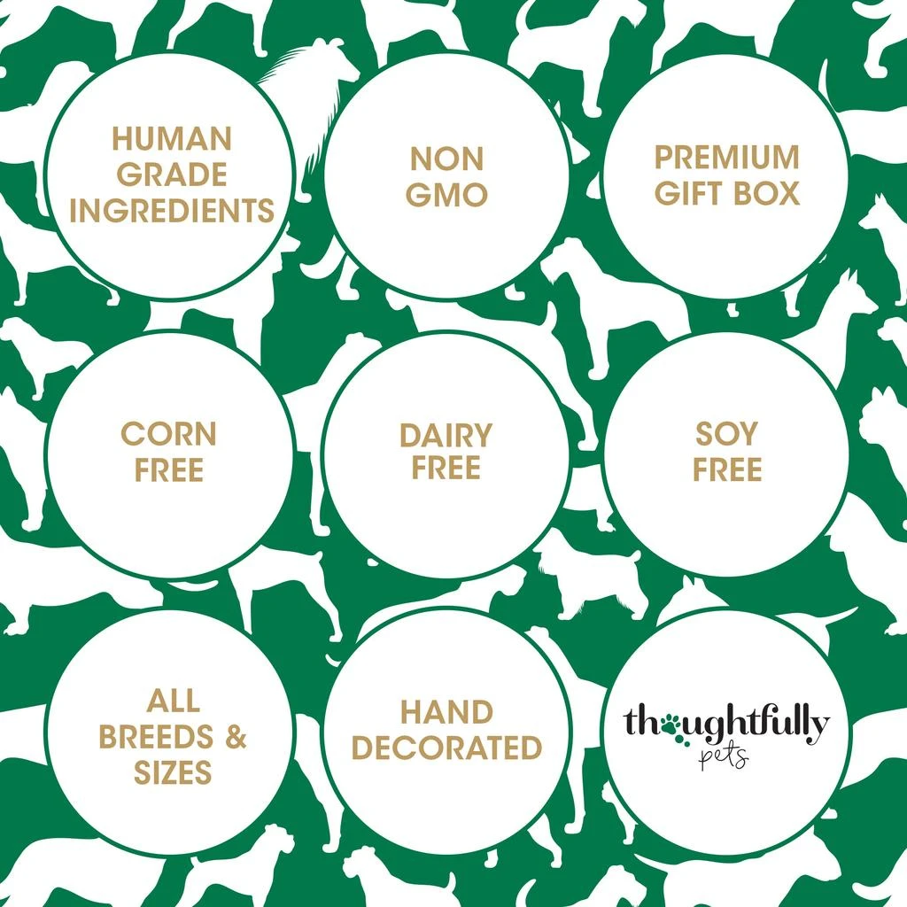 Thoughtfully Pets, Puppy Love Dog Bisquits, Set of 8 6