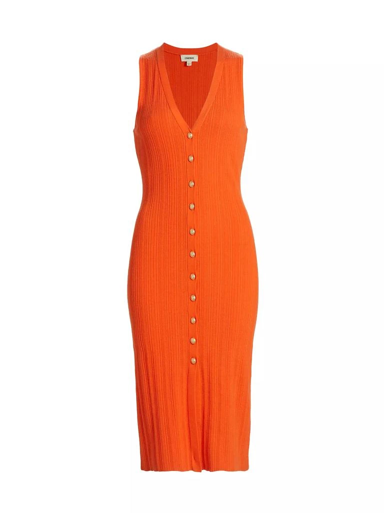 L'Agence Domino Ribbed Body-Con Dress 1