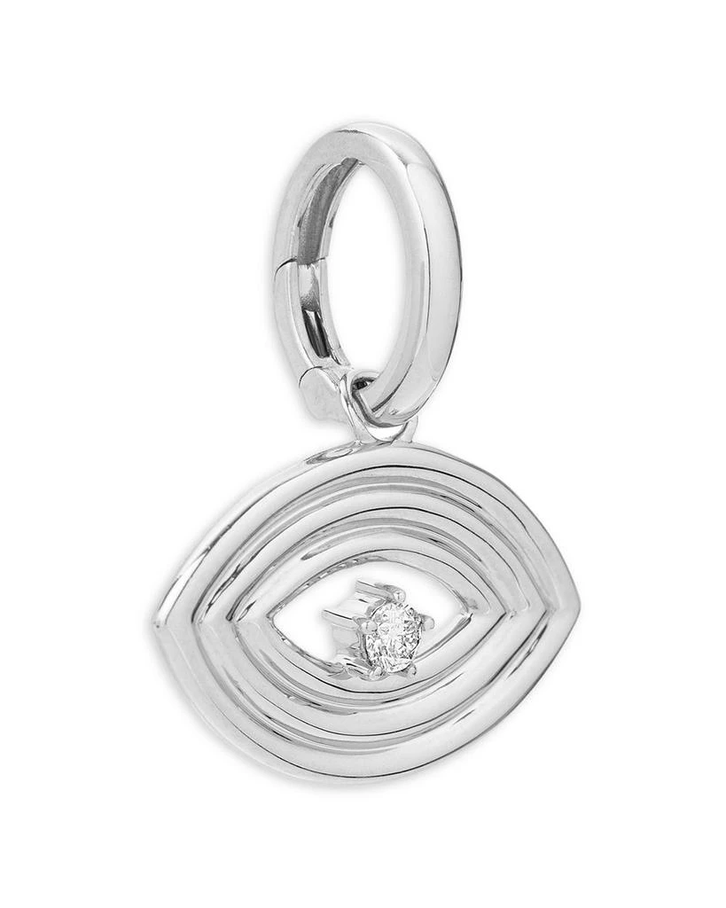 Adina Reyter Sterling Silver Diamond Groovy Evil Eye Pendant 2