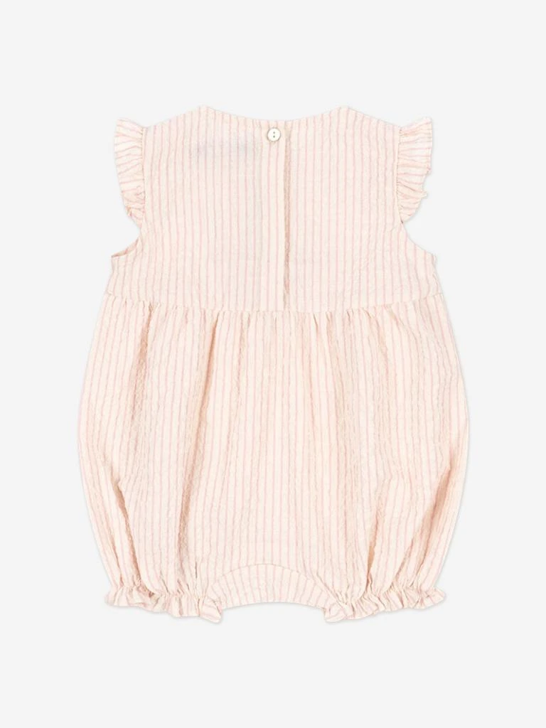 Konges Slojd Baby Girls Ellie Frill Romper in Pink 3