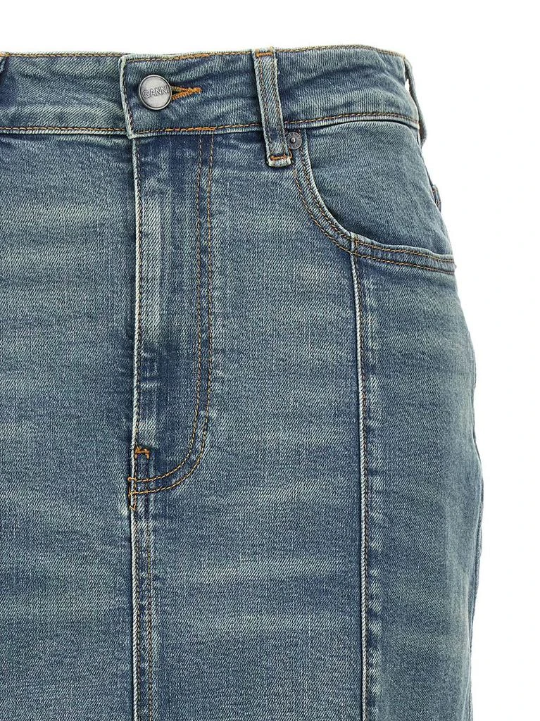 Ganni Ganni Tint Denim Peplum Skirt 3