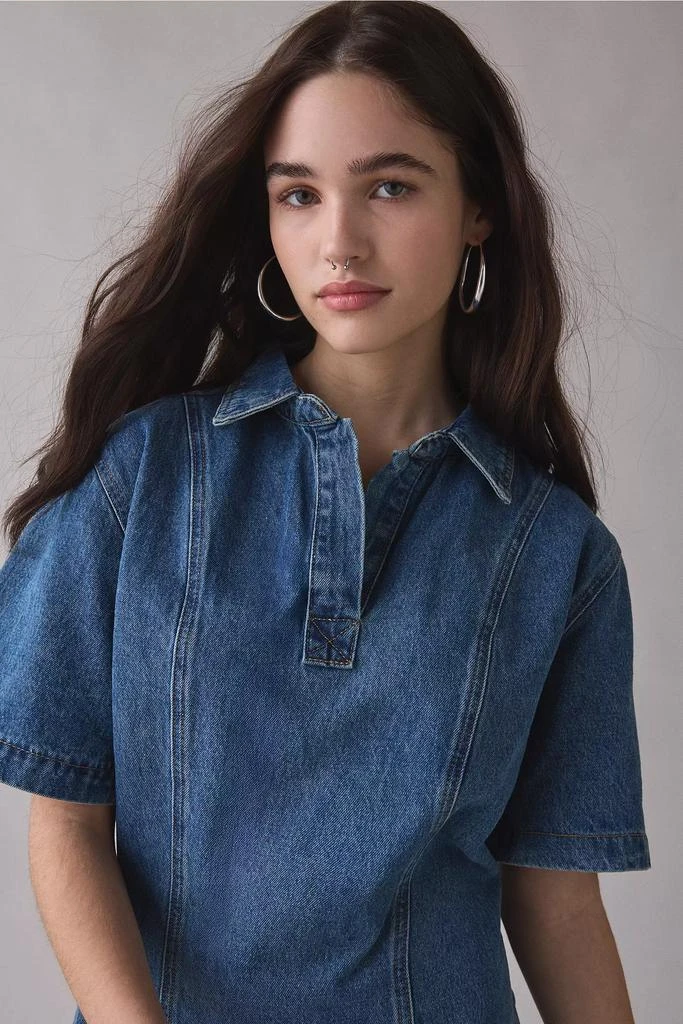 Glamorous Glamorous Denim Short Sleeve Shirt Mini Dress 3