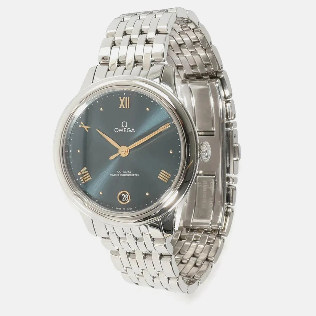 Omega Omega Green Stainless Steel De Ville Prestige Automatic Women's Wristwatch 34 mm 1
