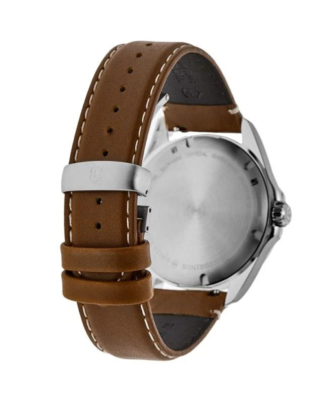 Swiss Army Victorinox Swiss Army Fieldforce GMT Classic Quartz Silver Dial Brown Leather Strap Men's Watch 241931 4