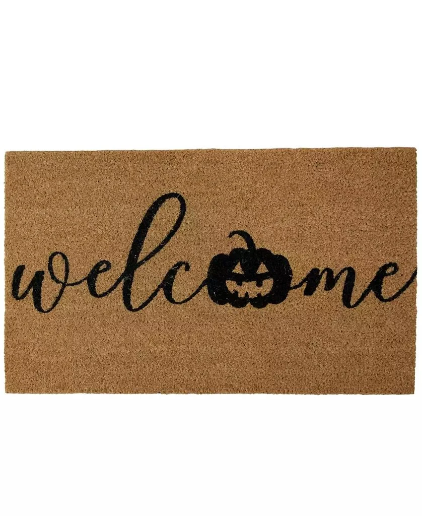 Northlight Pumpkin "Welcome" Halloween Doormat, 18" x 30" 1