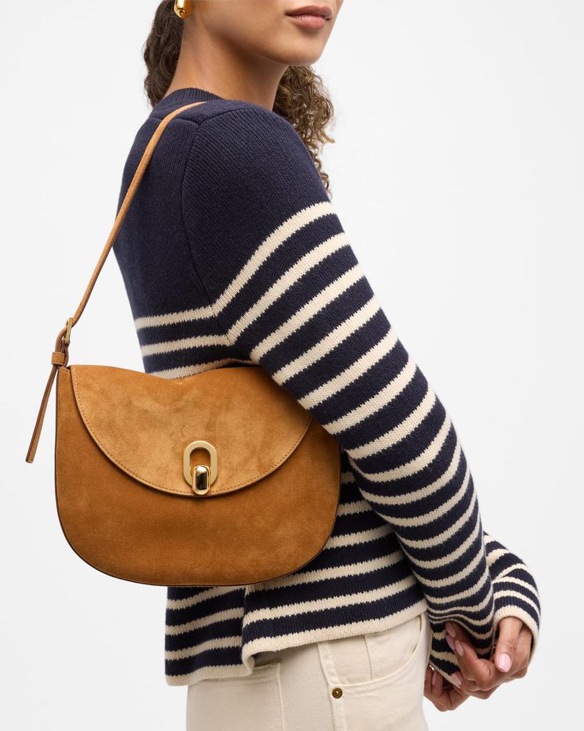 SAVETTE The Tondo Suede Hobo Bag