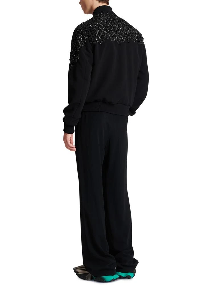 Balmain Embroidered crepe bomber jacket 3