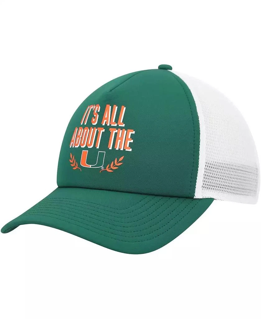 Adidas Men's Green Miami Hurricanes Phrase Foam Front Trucker