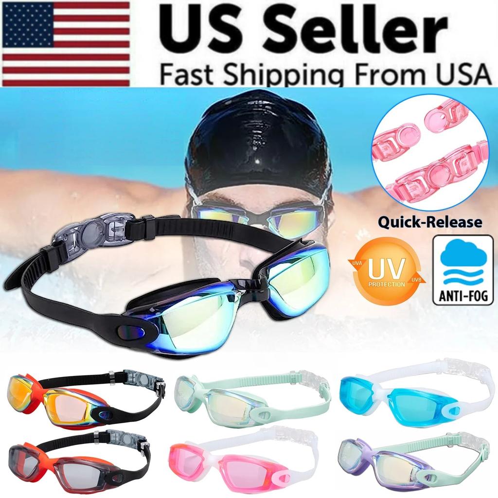 PROXXI Clear Comfortable Swimming Goggles UV- Anti-Fog Swim Glasses Mirror Adult & Kids