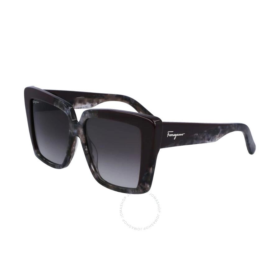 Salvatore Ferragamo Ferragamo Grey Gradient Square Ladies Sunglasses SF1060S 021 55