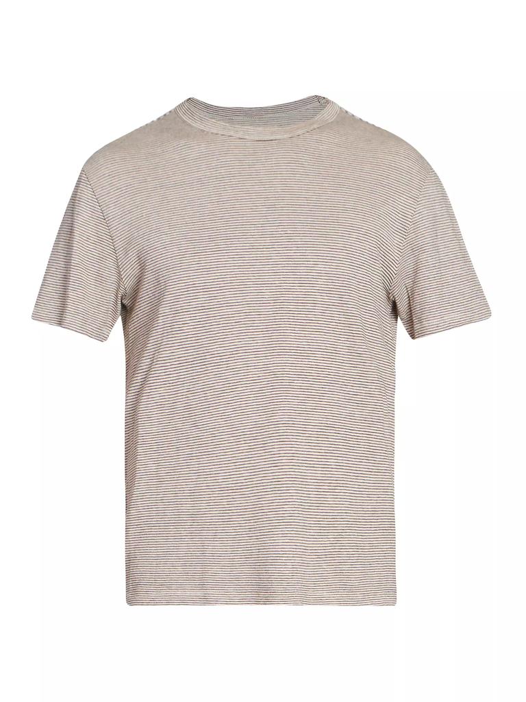 Officine Générale Multico Linen-Blend T-Shirt