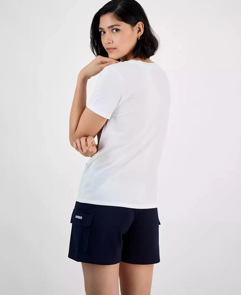 GUESS Women's Cotton Bella Palm Short-Sleeve Easy Tee 4