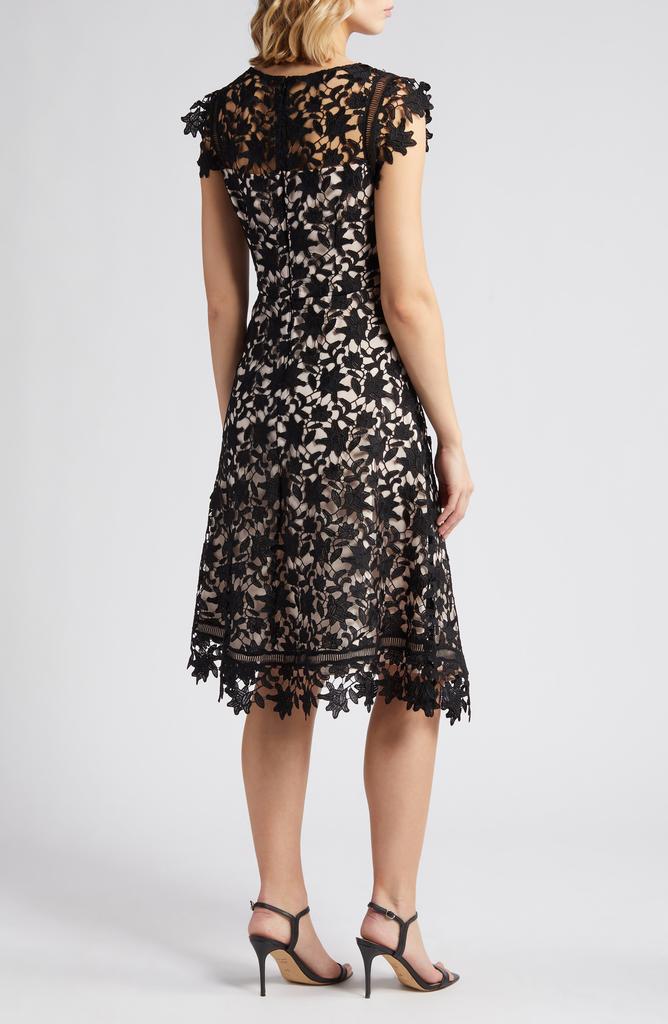 Eliza J Lace Asymmetric Cocktail Dress