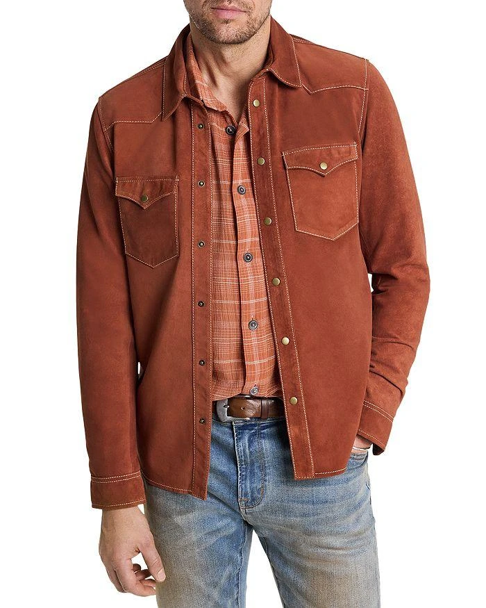John Varvatos Mason Leather Western Shirt Jacket 1