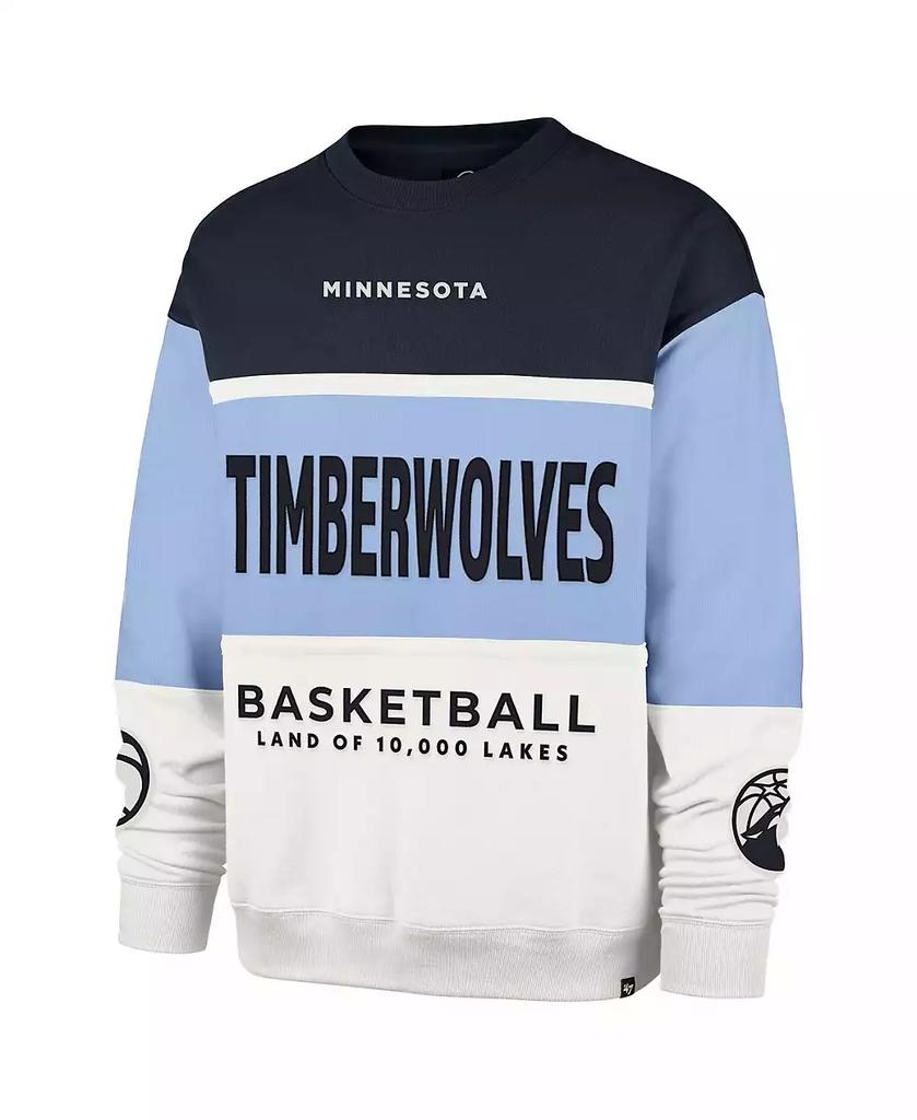 47 Brand Men's and Women's Light Blue Minnesota Timberwolves 2024/25 City Edition On Five Maximalist Pullover Sweatshirt