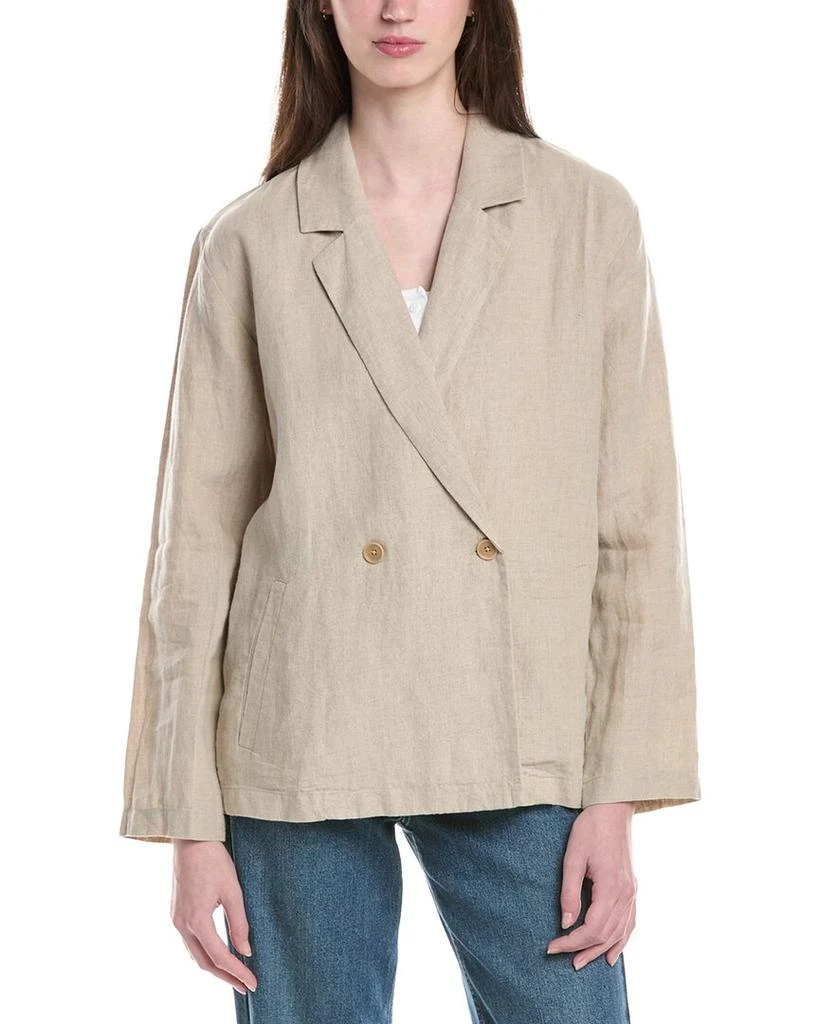 Eileen Fisher EILEEN FISHER Notch Collar Linen Blazer
