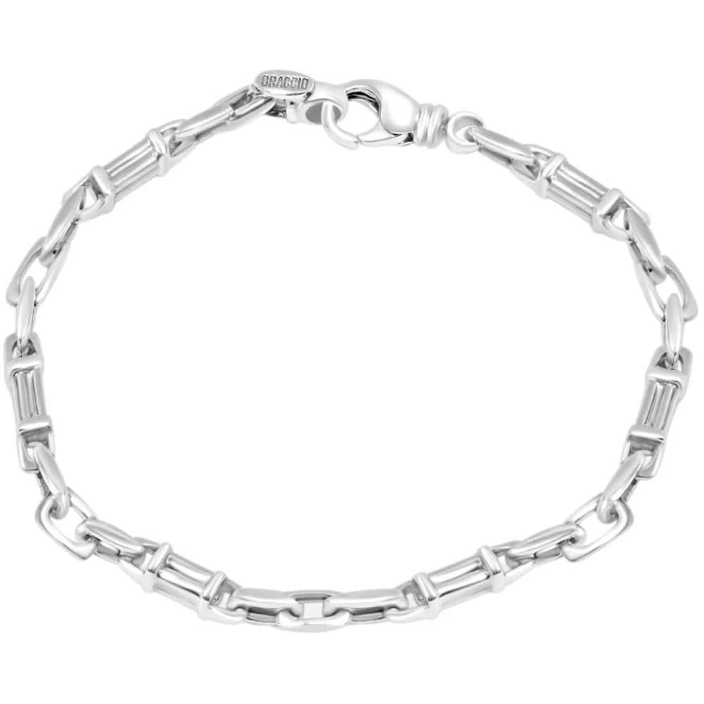 Pompeii3 Men
s Designer Round Link 14k Gold (19gram) or Platinum (30gram) 5mm Bracelet 8.5"