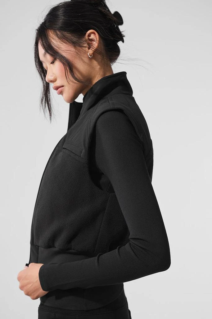 Alo Polar Fleece Wintry Mix Vest - Black 4