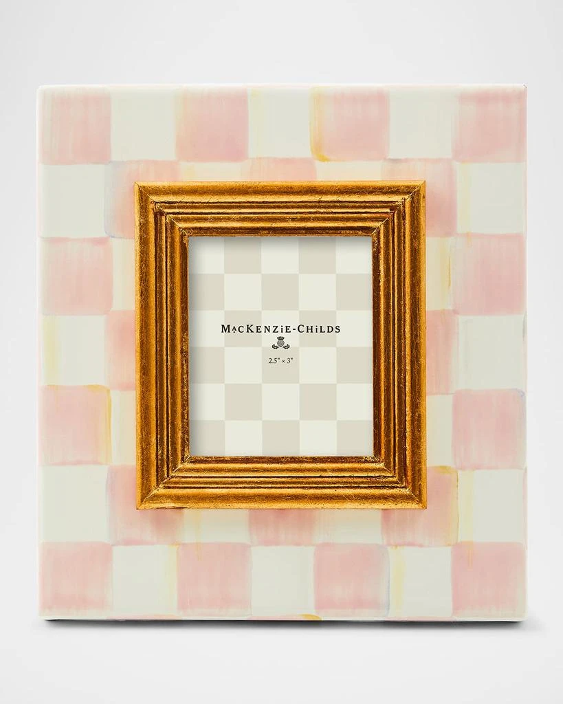 MacKenzie-Childs Rosy Check Picture Frame, 2.5" x 3" 1