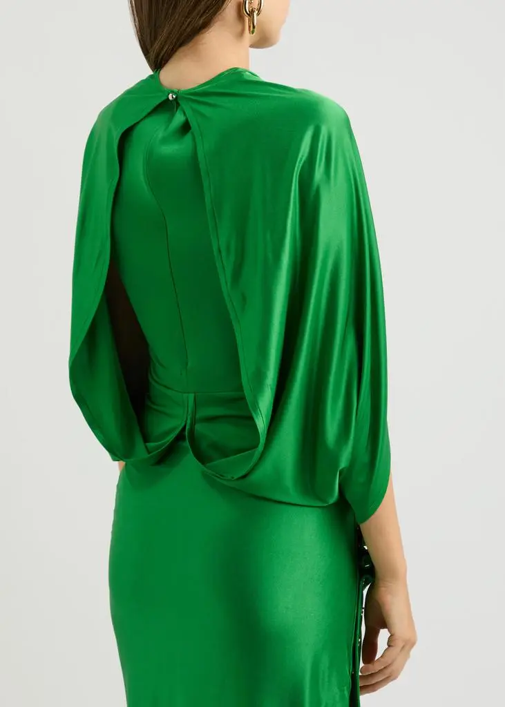 RABANNE Draped satin-jersey top 3