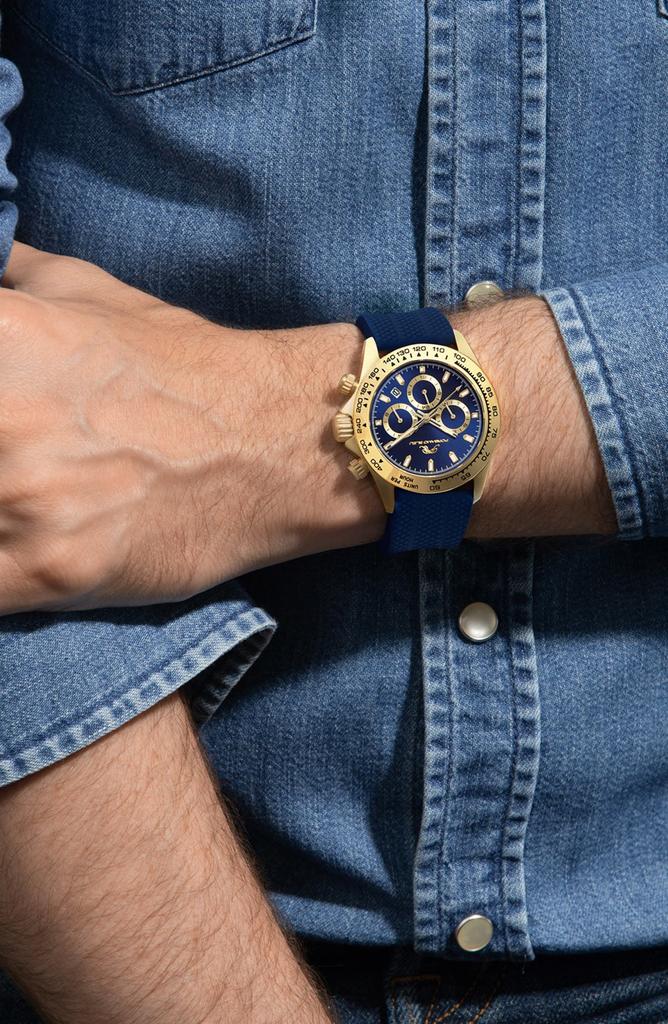 Porsamo Bleu Men's Preston Sport Silicone Strap Watch, 41mm