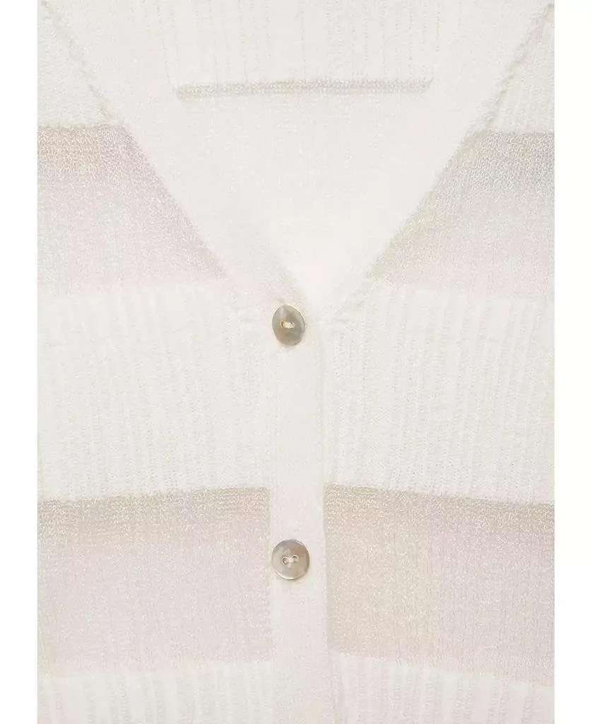 Mango Women's Sheer Textured Cardigan Sweater 4