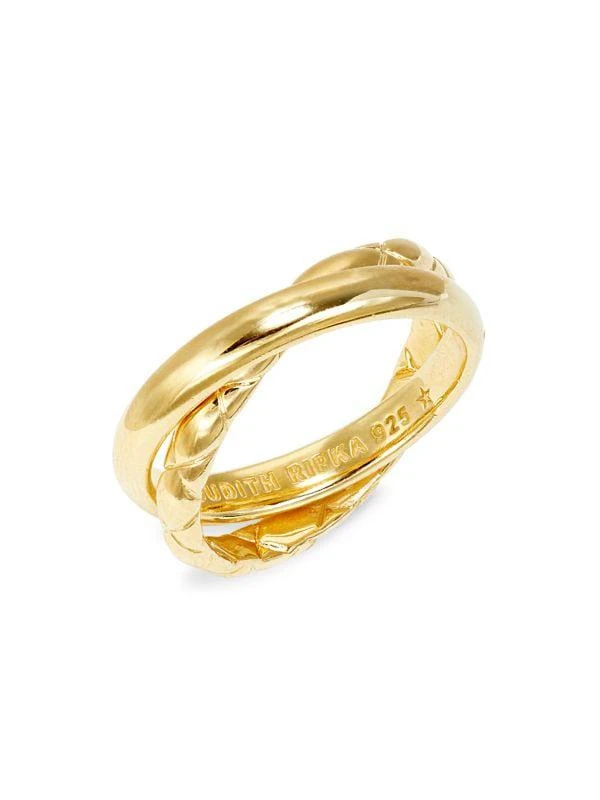 Judith Ripka Aura 14K Goldplated Sterling Silver Rolling Ring 1