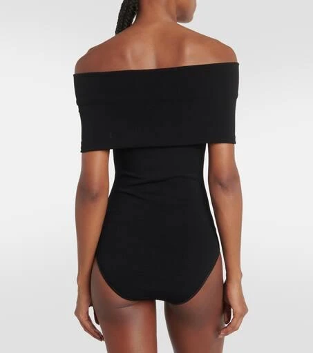 Alaïa Off-shoulder knit bodysuit 4