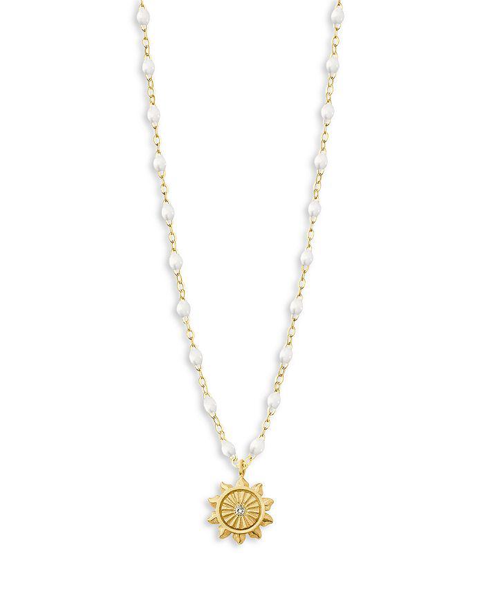 Gigi Clozeau 18K Yellow Gold Bead Sun Pendant Necklace, 16.5"