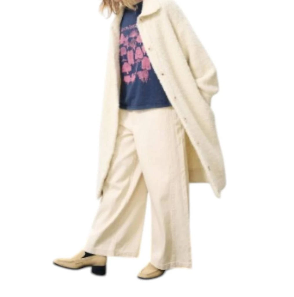 FRNCH Schana Duster Cardigan In Cream